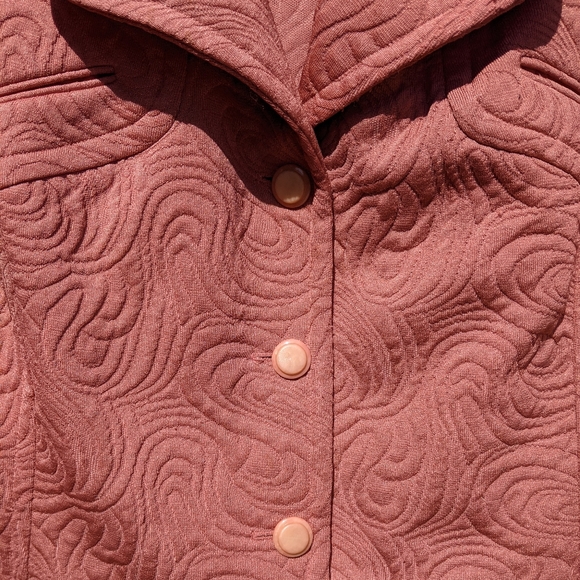 60s VTG Pink Textured Blazer - Picture 8 of 12